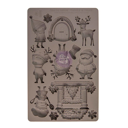 Twinkle Treats silicone mould by Redesign with Prima. 5"x8" food-safe for resin, clay, chocolate & fondant. Vintage light bulb designs.