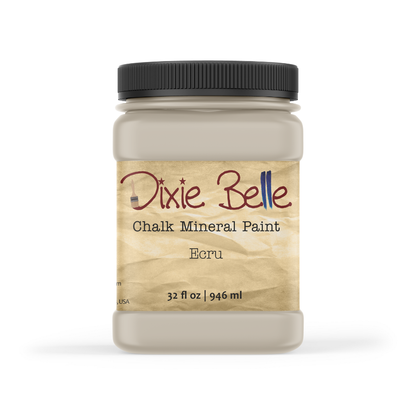 ECRU - Dixie Belle -  Beige Chalk Mineral Paint - 118ml/4oz - 236ml/8oz - 473ml/16oz - 96ml/32oz
