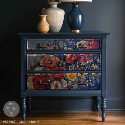A Colourful Bunch - Limited Edition - A1 Decoupage Paper - Reversible - Decoupage - Baillea's Interiors -
