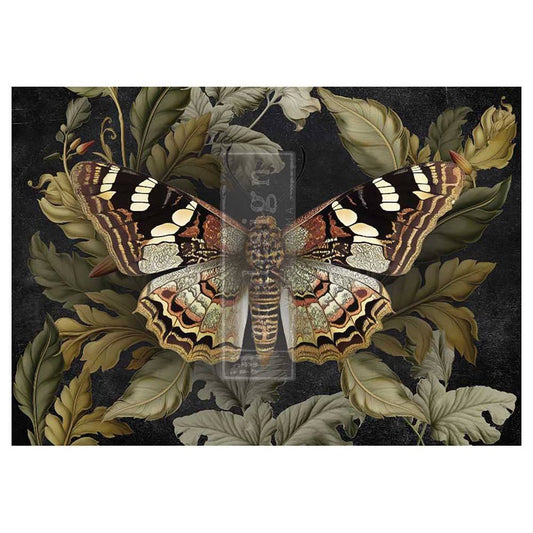 A1 Fiber Paper for Decoupage - Butterfly Conservatory Tales - Reversible - 59.4cm x 84.1cm - Re-Design with Prima - Decoupage - Baillea's Interiors -