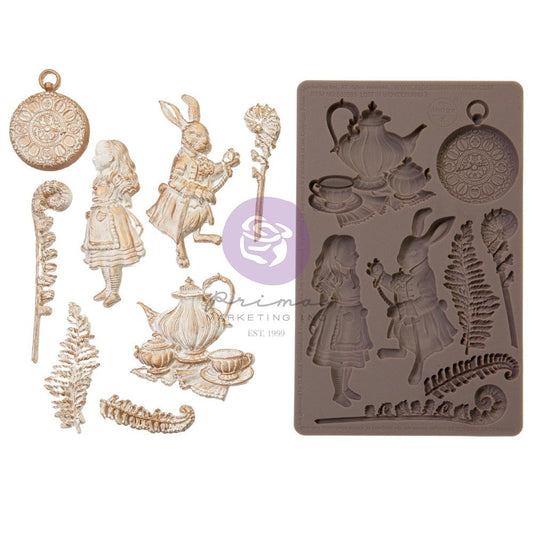 Alice In Wonderland - ALICE - Decor Mould Re-Design with Prima 8" x 5" - Moulds - Baillea's Interiors -