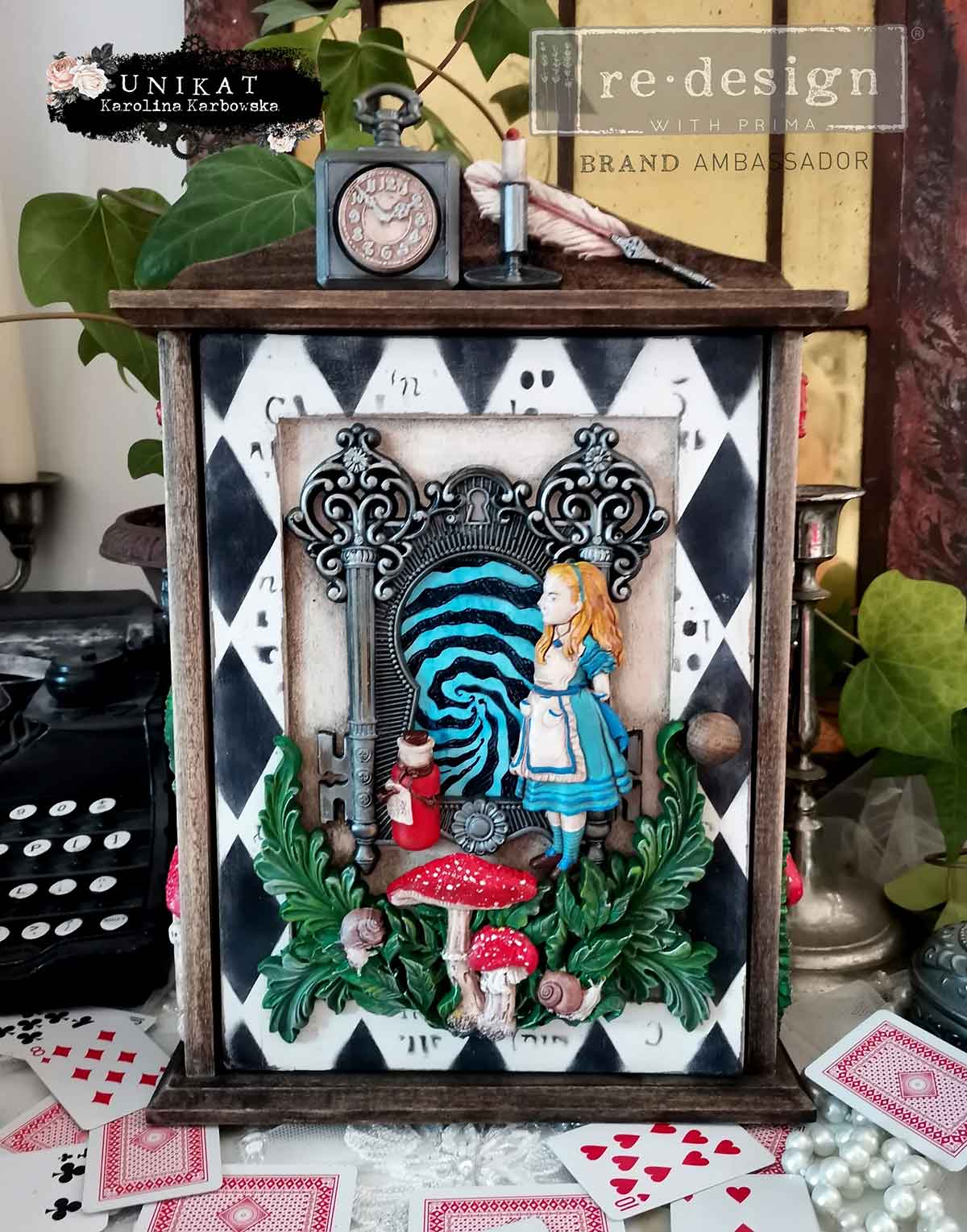 Alice In Wonderland - ALICE - Decor Mould Re-Design with Prima 8" x 5" - Moulds - Baillea's Interiors -