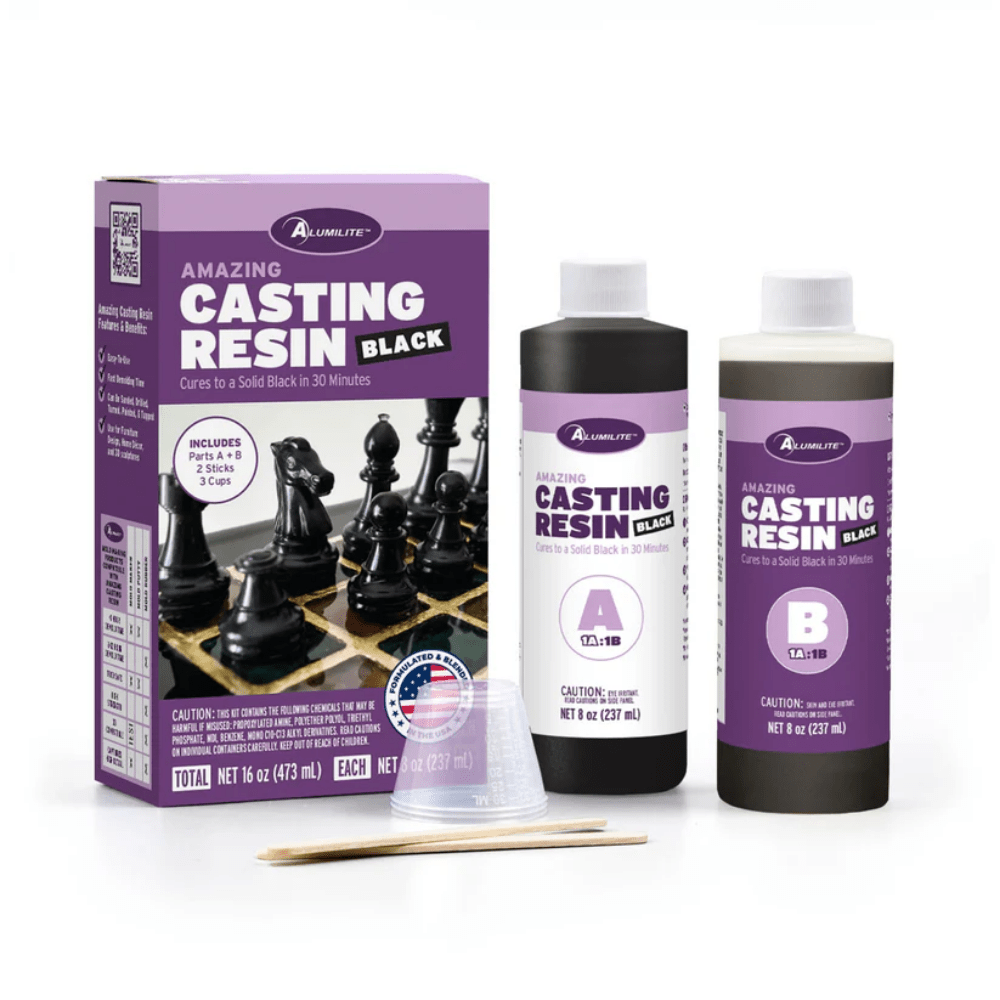 Alumilite Black Amazing Casting Resin Fast Dry in 10 Minutes - Casting - Baillea's Interiors -