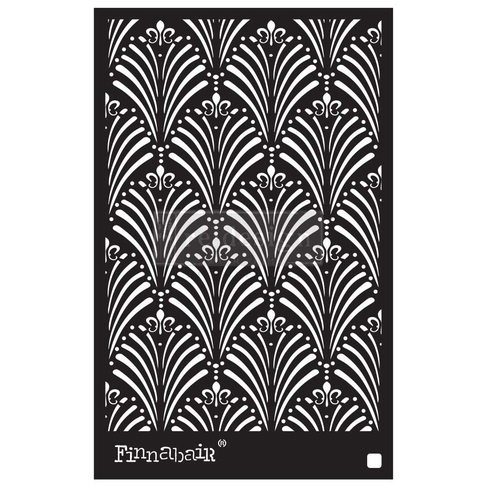 ART DECO WALL Stencil 16.5cm x 28cm - Finnabair - Stencil - Baillea's Interiors -