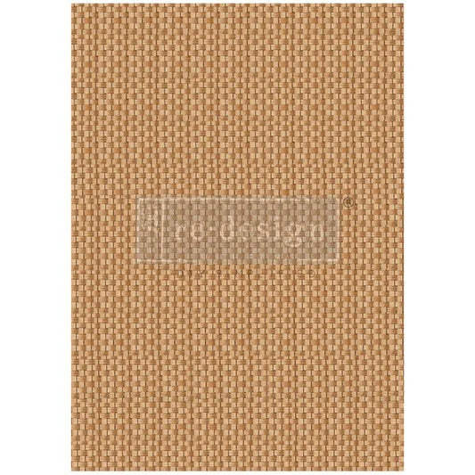 Artisanal Basket Charm - A1 Rice Paper for Decoupage - LARGE - 59.4cm x 84.1cm - Re-Design with Prima - Decoupage - Baillea's Interiors -