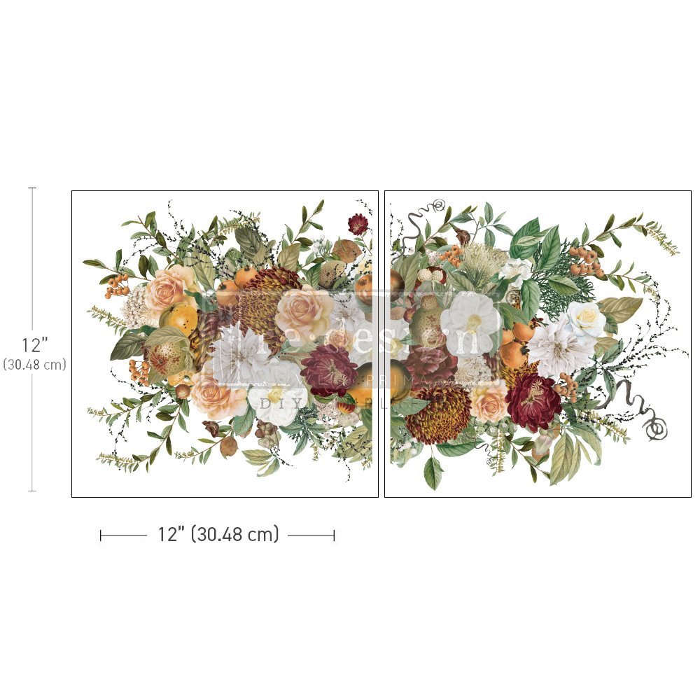 AUTUMNAL BLISS - 2 sheets each 30cm x 30cm - Redesign Decor Transfer Decal - Furniture Transfer - Baillea's Interiors -