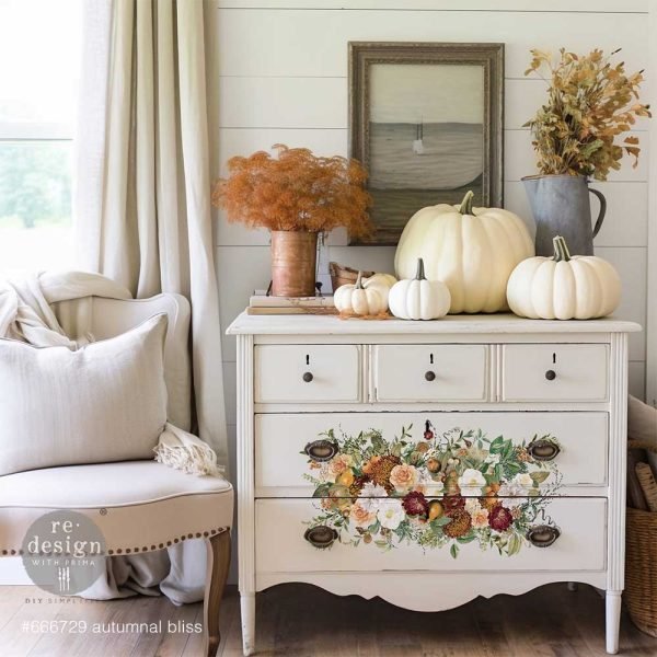 AUTUMNAL BLISS - 2 sheets each 30cm x 30cm - Redesign Decor Transfer Decal - Furniture Transfer - Baillea's Interiors -