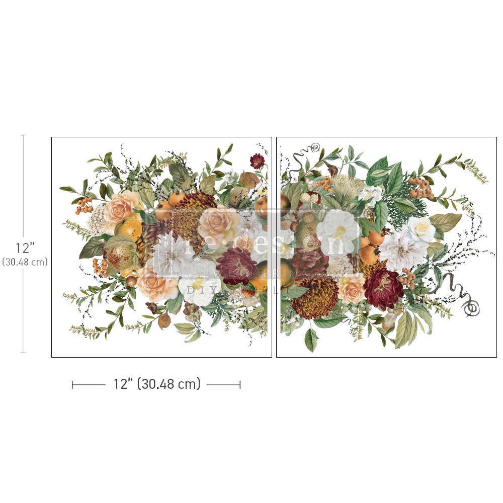 AUTUMNAL BLISS - 2 sheets each 30cm x 30cm - Redesign Decor Transfer Decal