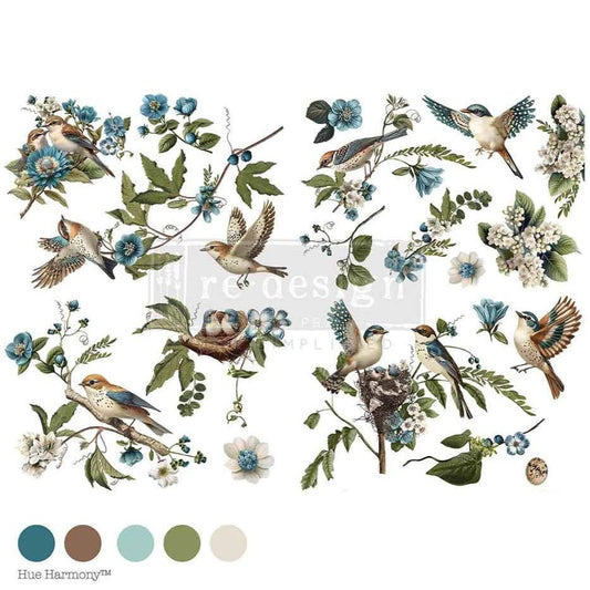 Aviary Elegance - 24" x 35" - Redesign with Prima - Decor Transfer Decal - Furniture Transfer - Baillea's Interiors -