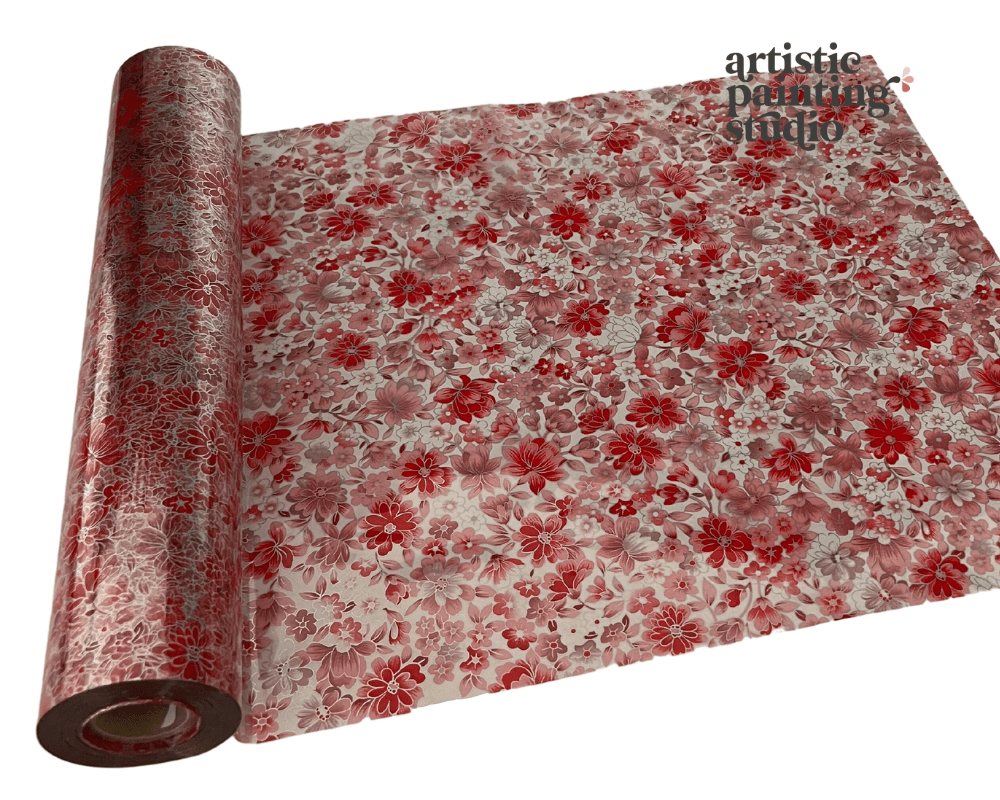 AYVA FLOWERS - Rub On Metallic Foil by APS (semi transparent) - Textile Friendly - Foils - Baillea's Interiors -