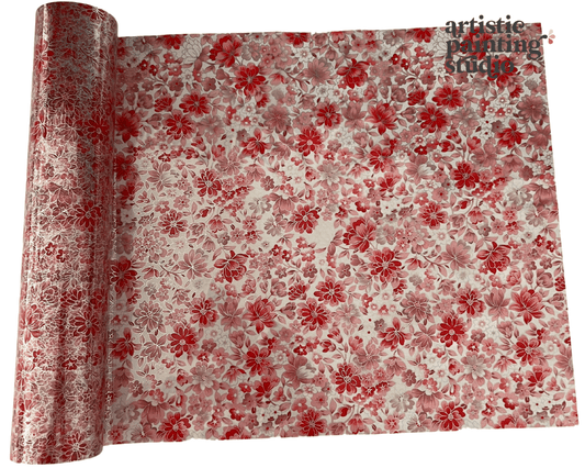 AYVA FLOWERS - Rub On Metallic Foil by APS (semi transparent) - Textile Friendly - Foils - Baillea's Interiors -