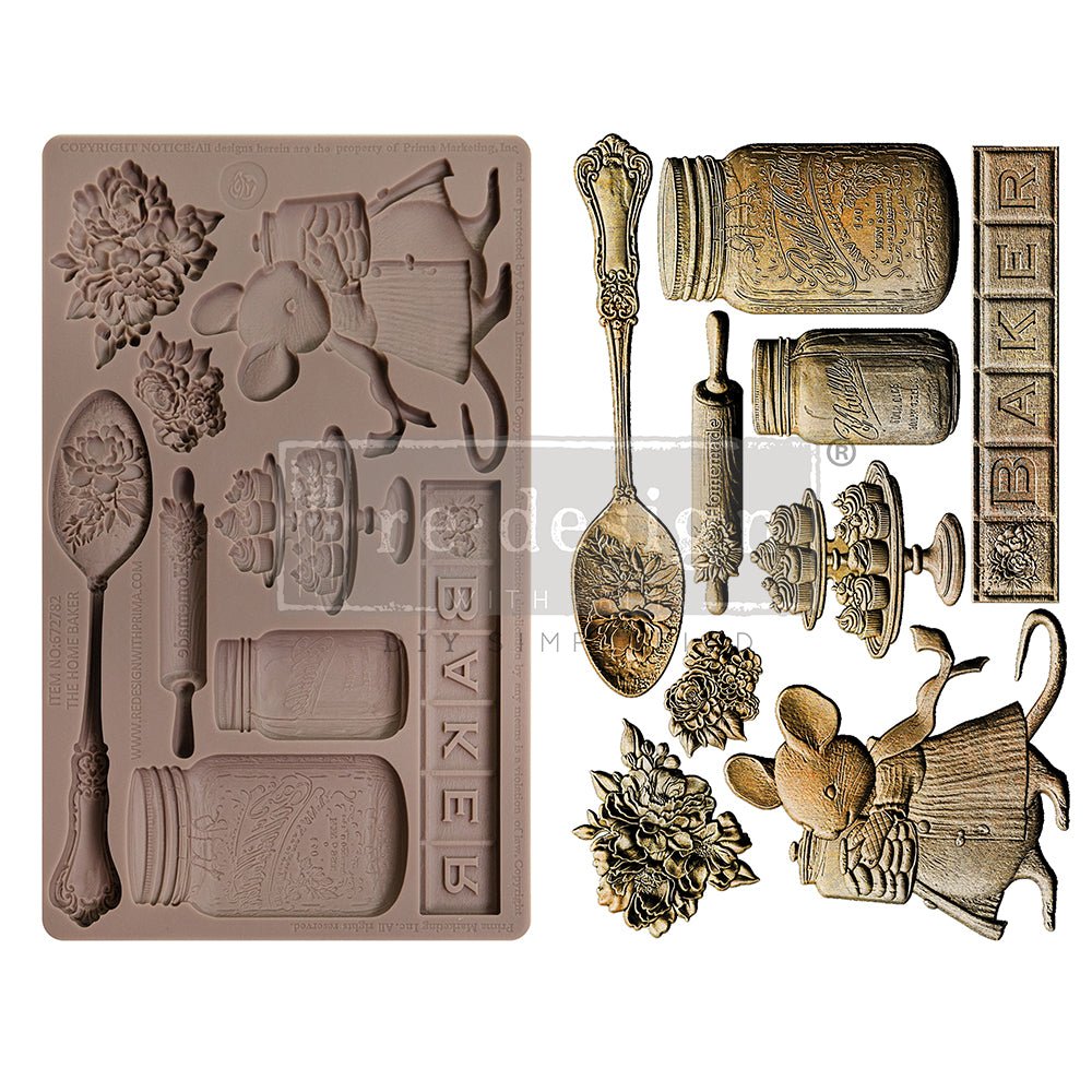 BAKERS DELIGHT Decor | Food | Craft Mould Re-Design with Prima 8" x 5" - Moulds - Baillea's Interiors -