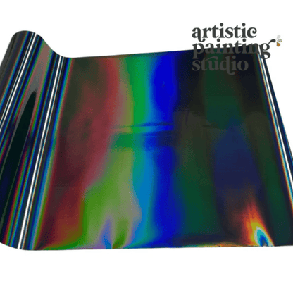 BLACK RAINBOW - Holographic - Rub On Metallic Foil by APS - Textile Friendly - Foils - Baillea's Interiors -