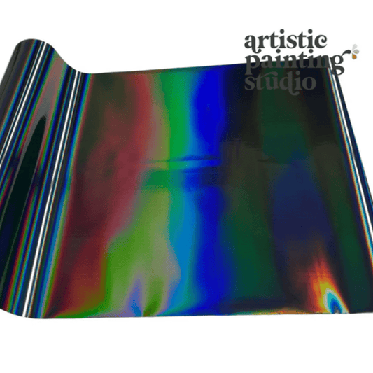 BLACK RAINBOW - Holographic - Rub On Metallic Foil by APS - Textile Friendly - Foils - Baillea's Interiors -