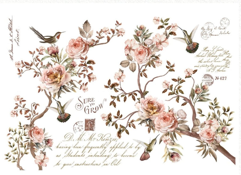 Blossom Tweet - 24" x 35" - Redesign Decor Transfer Decal - Furniture Transfer - Baillea's Interiors -
