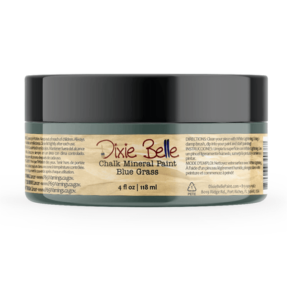 BLUE GRASS - Dixie Belle - Muted Teal Chalk Mineral Paint - 118ml/4oz - 236ml/8oz - 473ml/16oz - 96ml/32oz - Paint - Chalk and Mineral - Baillea's Interiors -