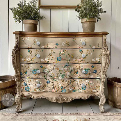 Blue Vine - 24" x 35" - Redesign with Prima - Decor Transfer Decal - Furniture Transfer - Baillea's Interiors -