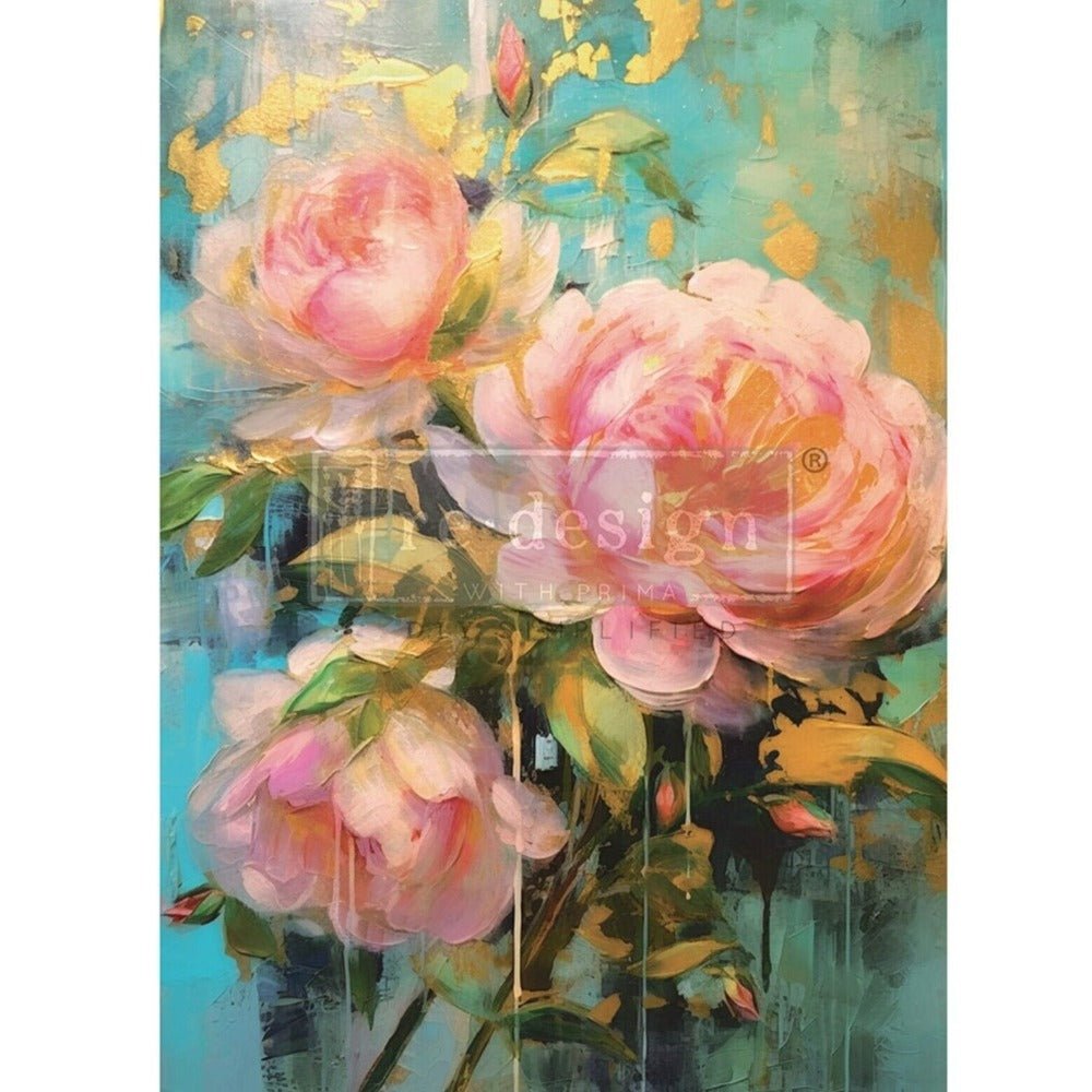 BOLD BLOOMS - A1 Rice Paper for Decoupage - LARGE - 59.4cm x 84.1cm - Re-Design with Prima - Decoupage - Baillea's Interiors -