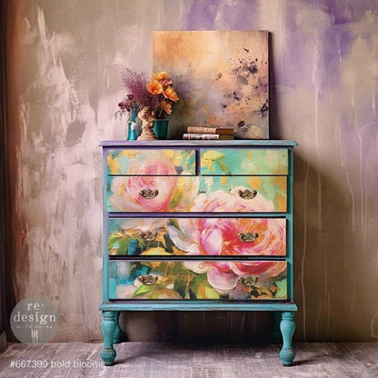 BOLD BLOOMS - A1 Rice Paper for Decoupage - LARGE - 59.4cm x 84.1cm - Re-Design with Prima - Decoupage - Baillea's Interiors -