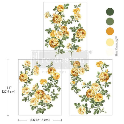 Bouquet De Provence - 3 sheets - 21.5cm x 27.9cm each - Redesign with Prima Decor Transfer Decal - Furniture Transfer - Baillea's Interiors -