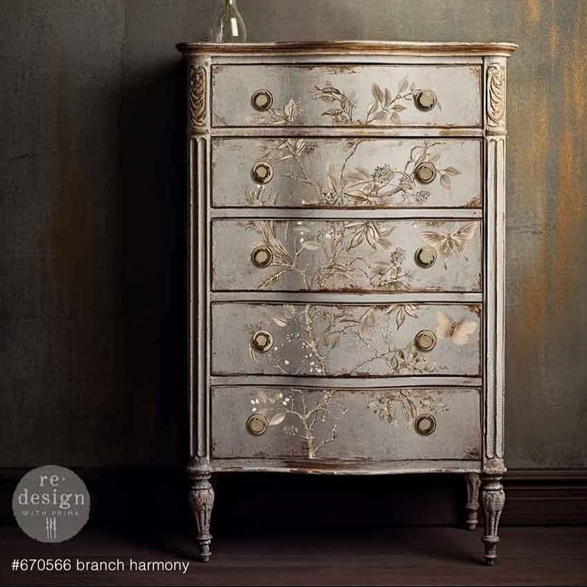 Branch Harmony - 24" x 35" - Redesign with Prima - Decor Transfer Decal - Furniture Transfer - Baillea's Interiors -