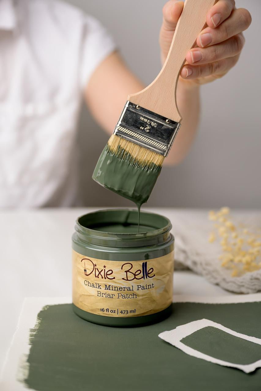 BRIAR PATCH - Dixie Belle - Muted Green Chalk Mineral Paint - 118ml/4oz - 236ml/8oz - 473ml/16oz - 96ml/32oz - Paint - Chalk and Mineral - Baillea's Interiors -