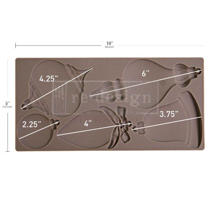 Bright Baubles Decor Mould Re-Design with Prima 5" x 10" - Moulds - Baillea's Interiors -