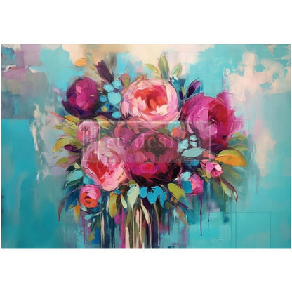 Burst Of Colour - A1 Fiber Paper for Decoupage - LARGE - 59.4cm x 84.1cm - Re-Design with Prima - Decoupage - Baillea's Interiors -
