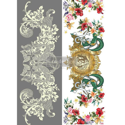 CECE - Mermaid Lace - 24" x 35" - Redesign Decor Transfer Decal - Furniture Transfer - Baillea's Interiors -