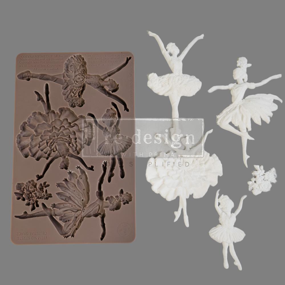 CELESTIAL GRACE - Decor Mould Re-Design with Prima 8" x 5" - Moulds - Baillea's Interiors -