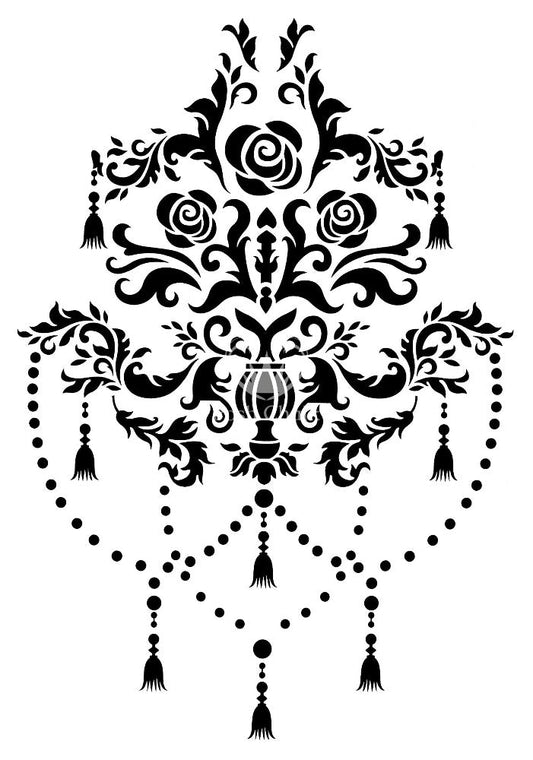 CHANDELIER Stencil - 35cm X 50cm - Stencil - Baillea's Interiors -