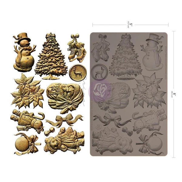 Christmas Blush Silicone Mould - ReDesign with Prima - 5" x 8" - Moulds - Baillea's Interiors -