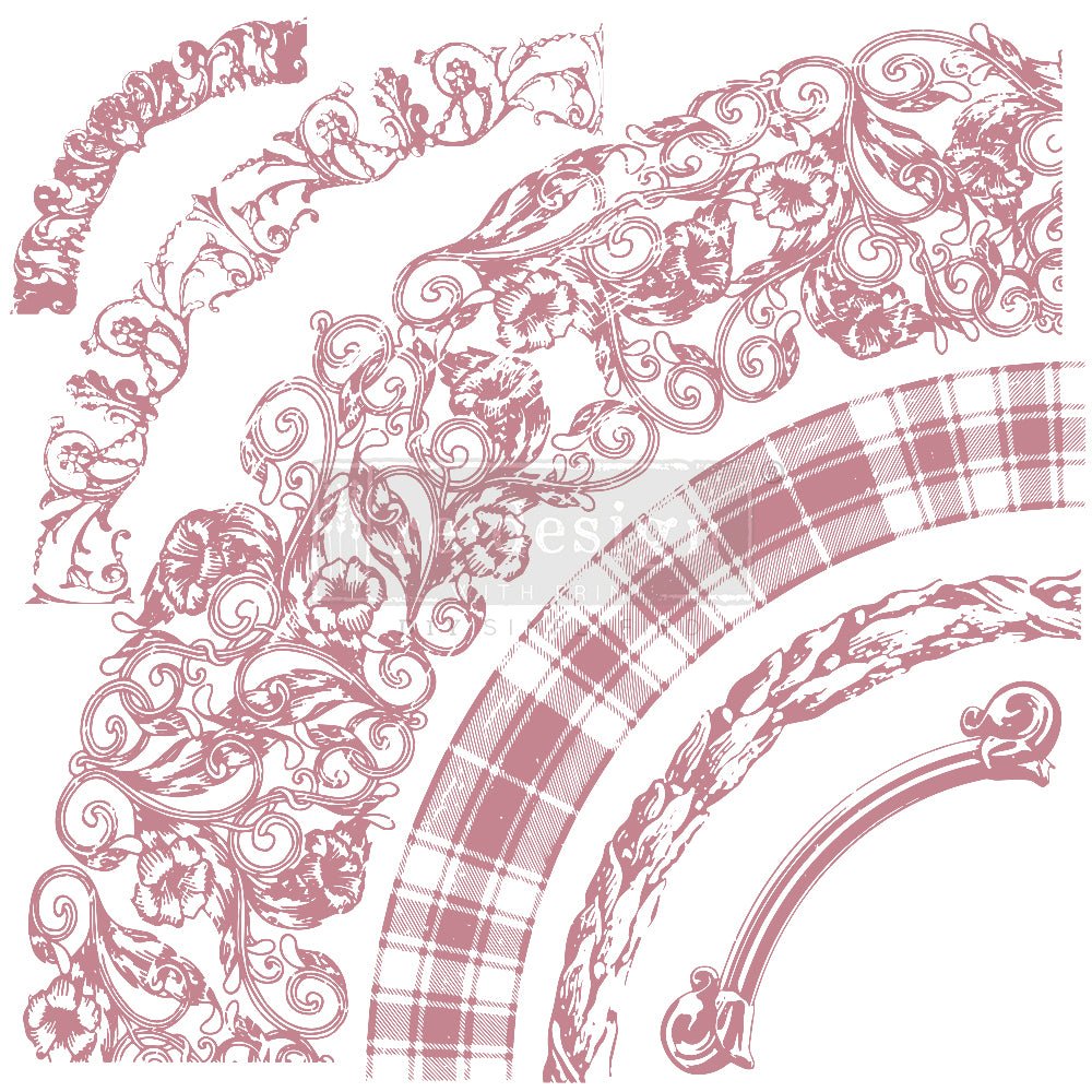 Clear Cling Decor Stamp - Curved Accents - ReDesign with Prima - 6 piece - Stamp - Baillea's Interiors -