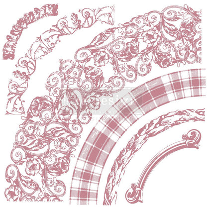 Clear Cling Decor Stamp - Curved Accents - ReDesign with Prima - 6 piece - Stamp - Baillea's Interiors -