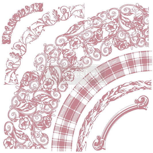 Clear Cling Decor Stamp - Curved Accents - ReDesign with Prima - 6 piece - Stamp - Baillea's Interiors -