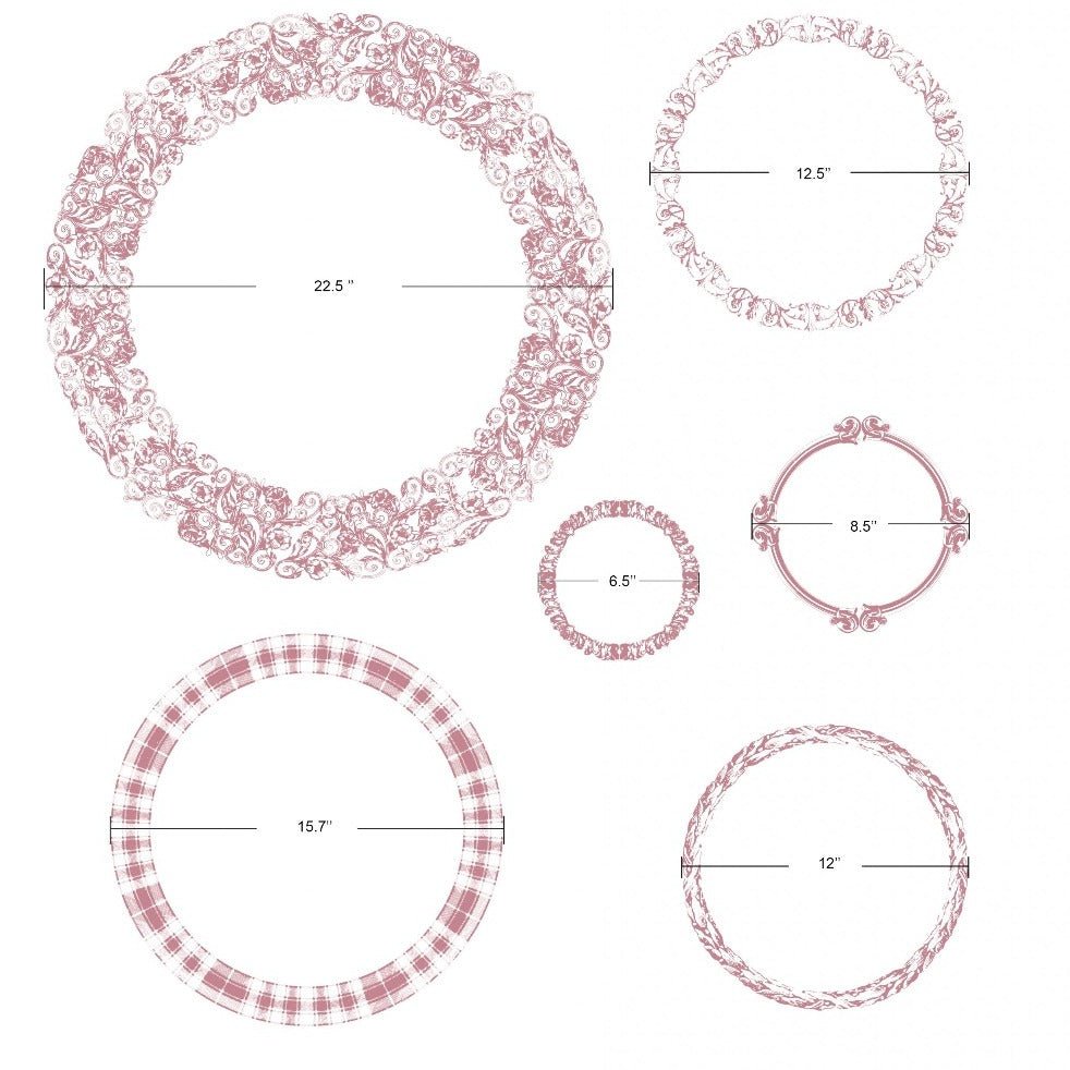 Clear Cling Decor Stamp - Curved Accents - ReDesign with Prima - 6 piece - Stamp - Baillea's Interiors -