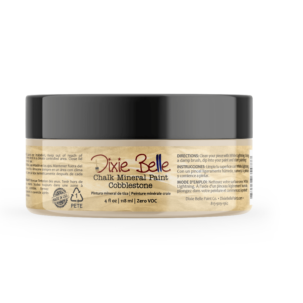 COBBLESTONE - Dixie Belle - Natural Stone Colour Chalk Mineral Paint - 118ml/4oz - 236ml/8oz - 473ml/16oz - 946ml - Paint - Chalk and Mineral - Baillea's Interiors -