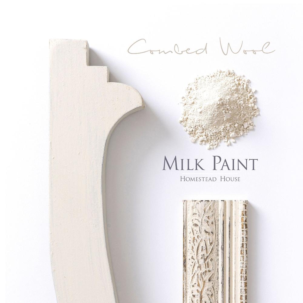 Combed Wool - Milk Paint by Homestead House 50g and 300g - Paint - Milk - Baillea's Interiors -