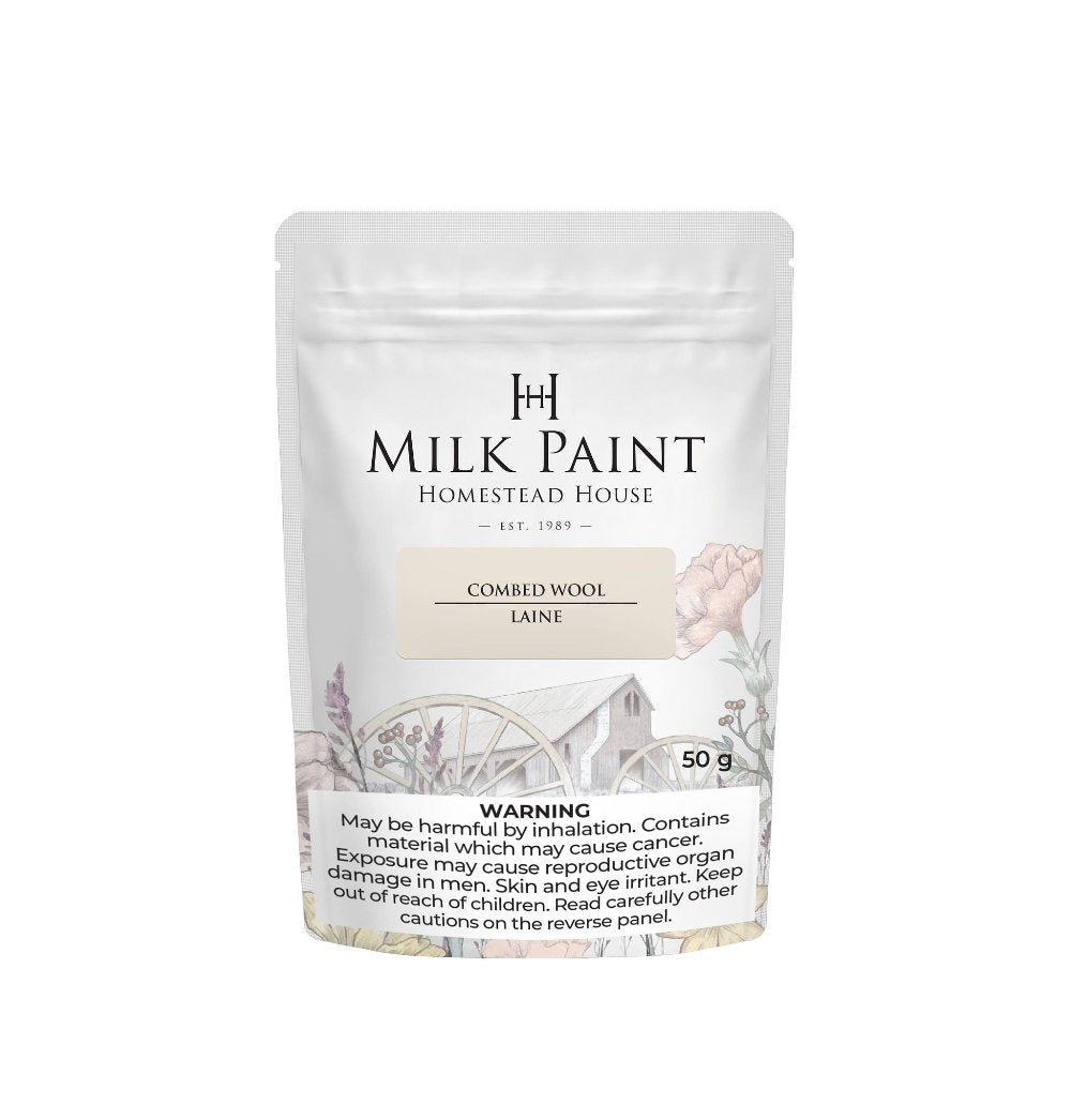 Combed Wool - Milk Paint by Homestead House 50g and 300g - Paint - Milk - Baillea's Interiors -