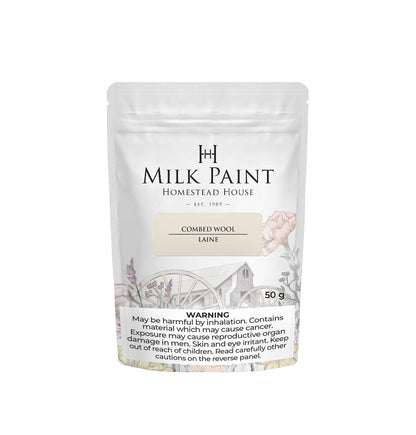 Combed Wool - Milk Paint by Homestead House 50g and 300g - Paint - Milk - Baillea's Interiors -