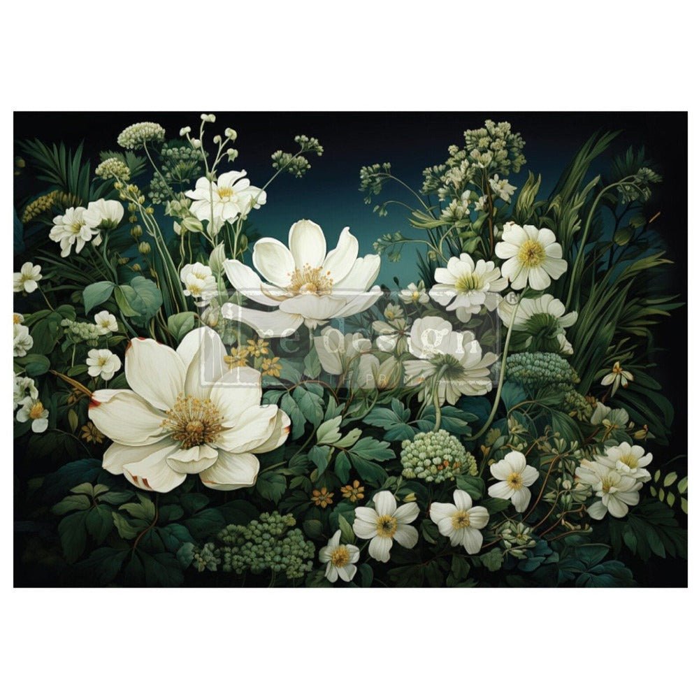 Contrast of Night and Petal - A1 Fiber Paper for Decoupage - LARGE - 59.4cm x 84.1cm - Re-Design with Prima - Decoupage - Baillea's Interiors -