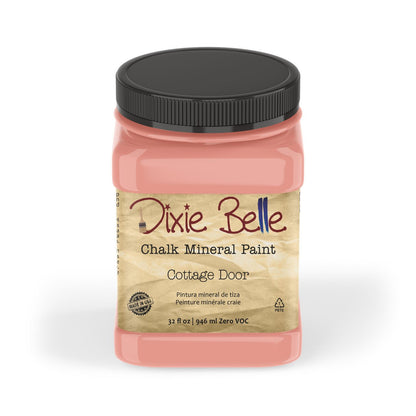 COTTAGE DOOR - Dixie Belle - Dusty Coral Chalk Mineral Paint - 118ml/4oz - 236ml/8oz - 473ml/16oz - 946ml - Paint - Chalk and Mineral - Baillea's Interiors -