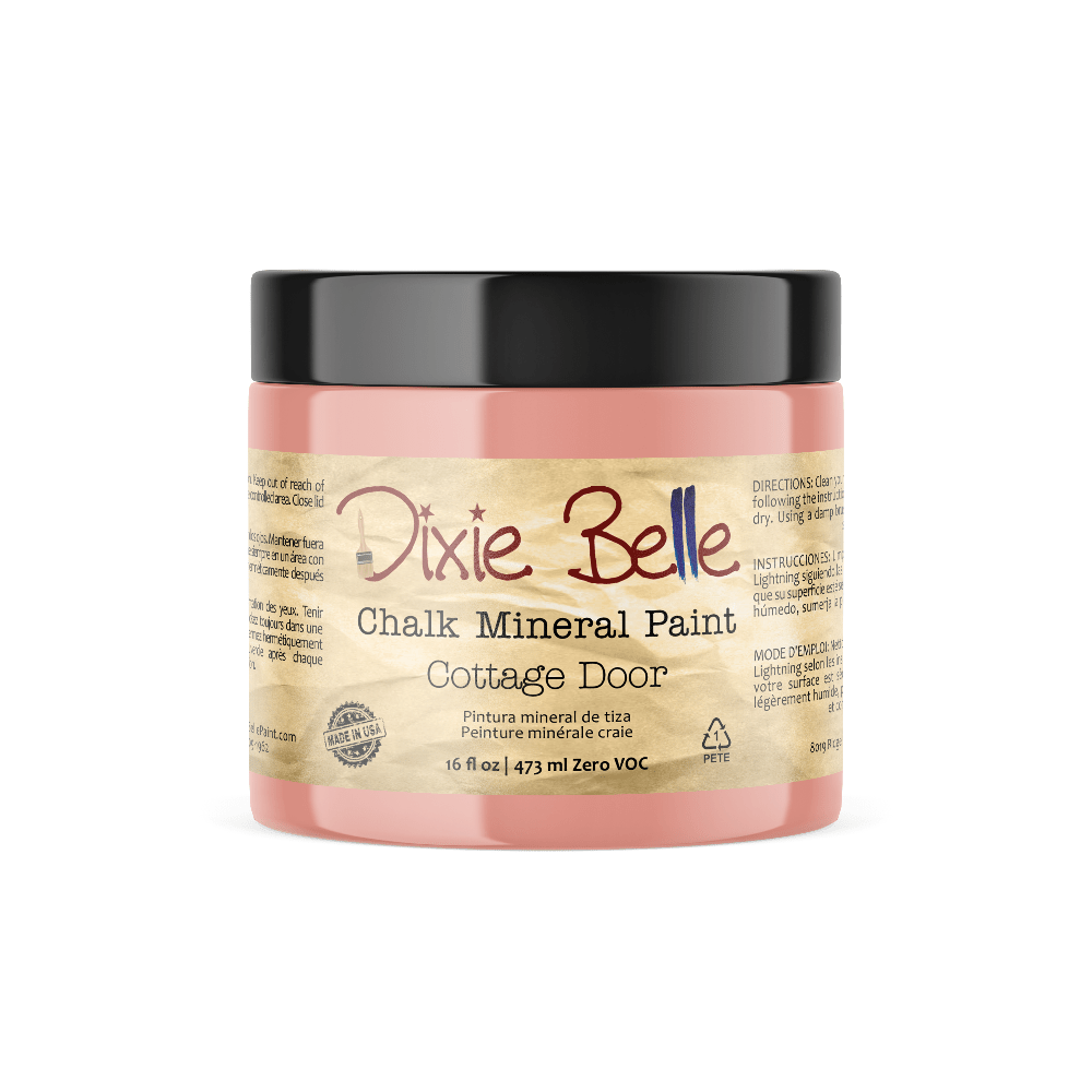 COTTAGE DOOR - Dixie Belle - Dusty Coral Chalk Mineral Paint - 118ml/4oz - 236ml/8oz - 473ml/16oz - 946ml - Paint - Chalk and Mineral - Baillea's Interiors -