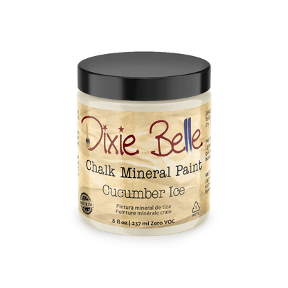 CUCUMBER ICE - Dixie Belle - White with a Hint of Green Chalk Mineral Paint - 118ml/4oz - 236ml/8oz - 473ml/16oz - 946ml - Paint - Chalk and Mineral - Baillea's Interiors -