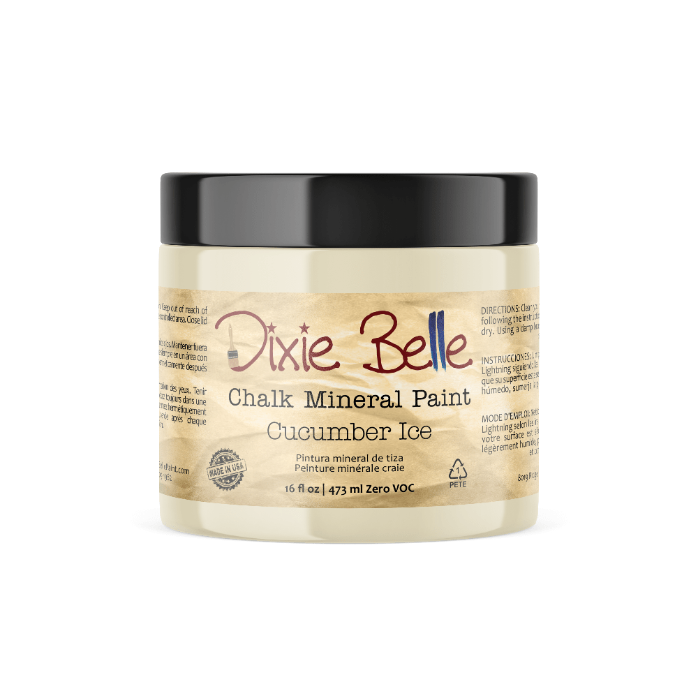 CUCUMBER ICE - Dixie Belle - White with a Hint of Green Chalk Mineral Paint - 118ml/4oz - 236ml/8oz - 473ml/16oz - 946ml - Paint - Chalk and Mineral - Baillea's Interiors -