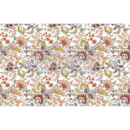 Decoupage Decor Tissue Paper - TANGERINE SPRING - 49.5cm x 76.2cm - Re-Design with Prima - Decoupage - Baillea's Interiors -