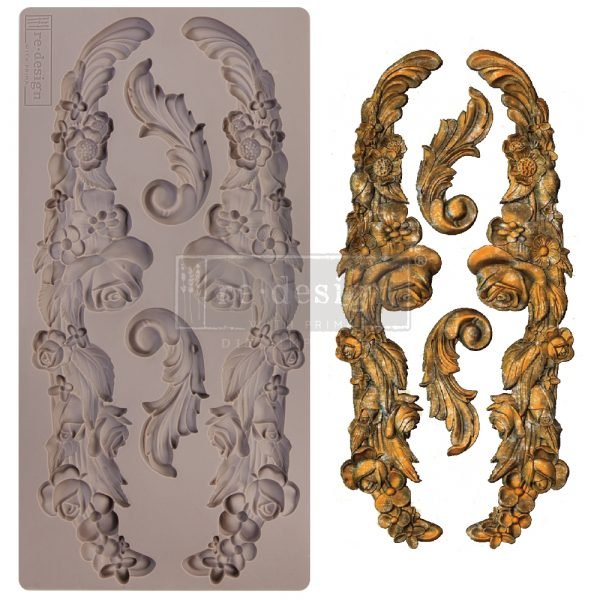 DELICATE FLORAL STRANDS Decor Mould Re-Design with Prima 5" x 10" - Moulds - Baillea's Interiors -