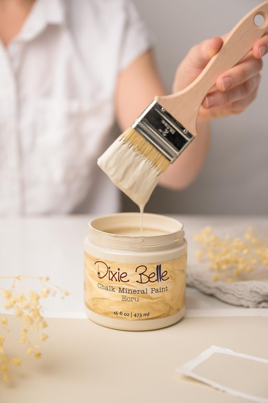 ECRU - Dixie Belle - Beige Chalk Mineral Paint - 118ml/4oz - 236ml/8oz - 473ml/16oz - 96ml/32oz - Paint - Chalk and Mineral - Baillea's Interiors -