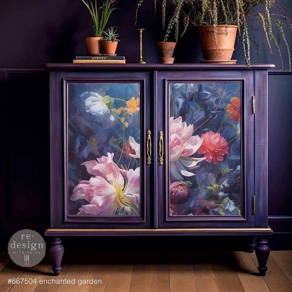 ENCHANTED GARDEN - A1 Fiber Paper for Decoupage - LARGE - 59.4cm x 84.1cm - Re-Design with Prima - Decoupage - Baillea's Interiors -