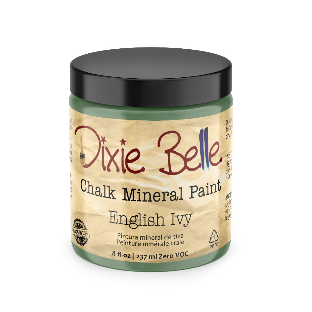 ENGLISH IVY - Dixie Belle - Muted Green Chalk Mineral Paint - 118ml/4oz - 236ml/8oz - 473ml/16oz - 946ml - Paint - Chalk and Mineral - Baillea's Interiors -